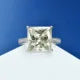 MUSHAN Jewelry Factory 925 Silver 8 Carat Luxury Princess Square 12*12 Artificial High Carbon Diamond Ring for Women