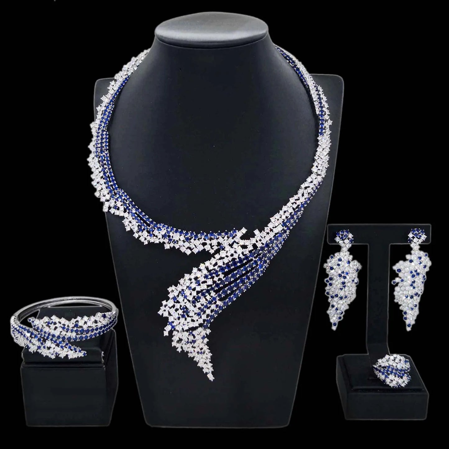 Zhuerrui American High Quality Gold Brass Jewelry Set Cheap Wedding Bridal Jewelry Sets Hot Selling Customized Luxury HZ23200167