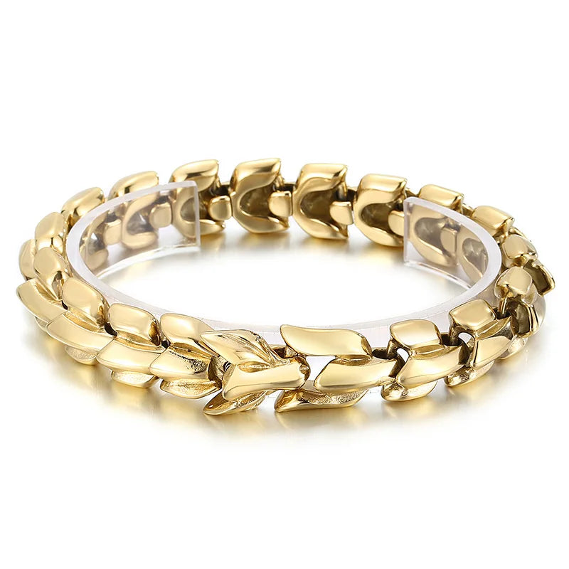 KALEN Personality Trend Vacuum Plating Multi-color Keel Bracelet Men Stainless Steel Jewelry Bracelets Bangles