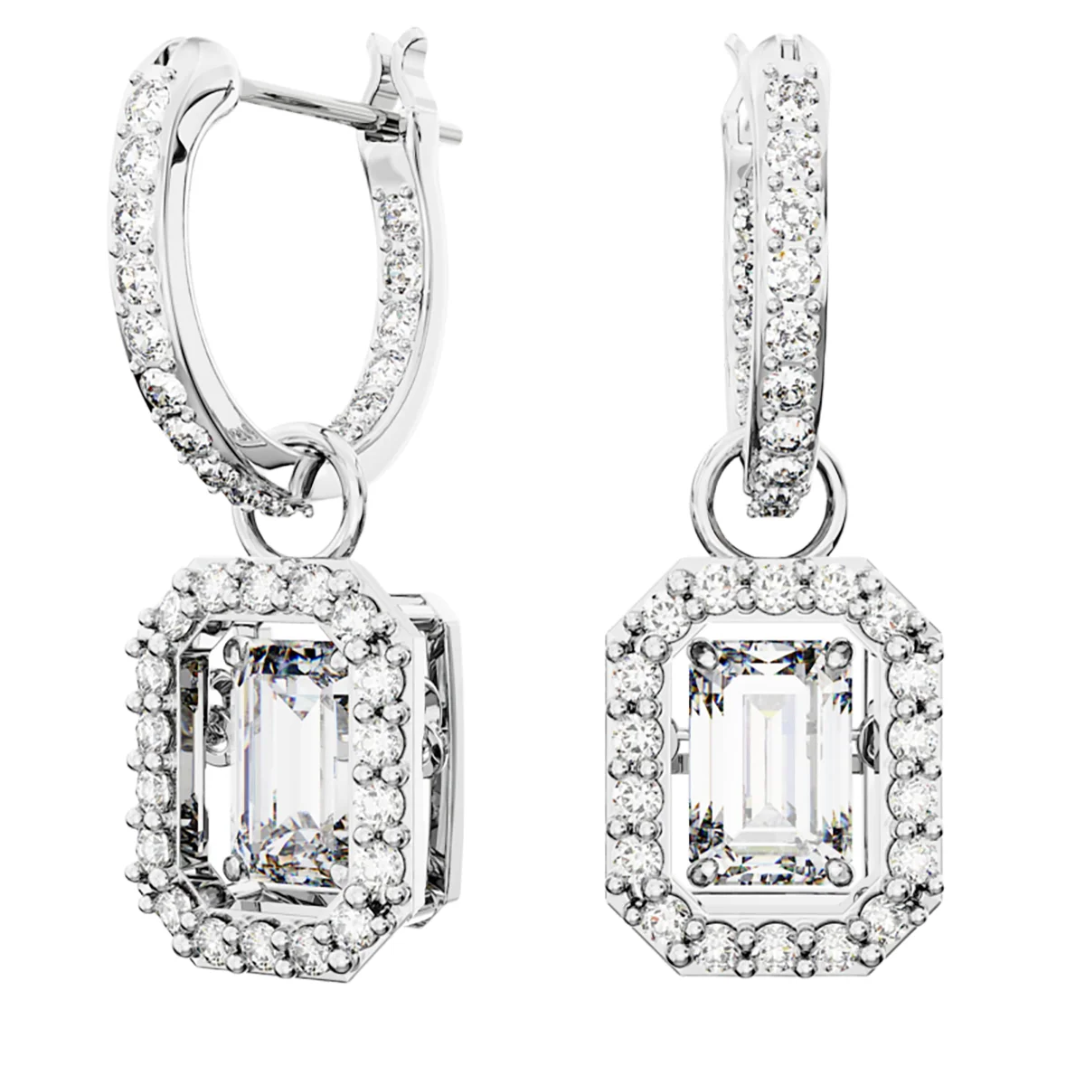 S&S Luxury Vintage Brass Zircon Sparkling Drop Earrings Elegant High-End Jewelry for Women for Parties & Special Occasions