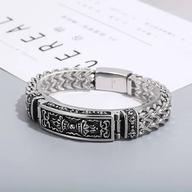 KALEN 21cm Wholesale Stainless Steel Woven Bracelet Homme Mesh Chain Bracelets Jewelry