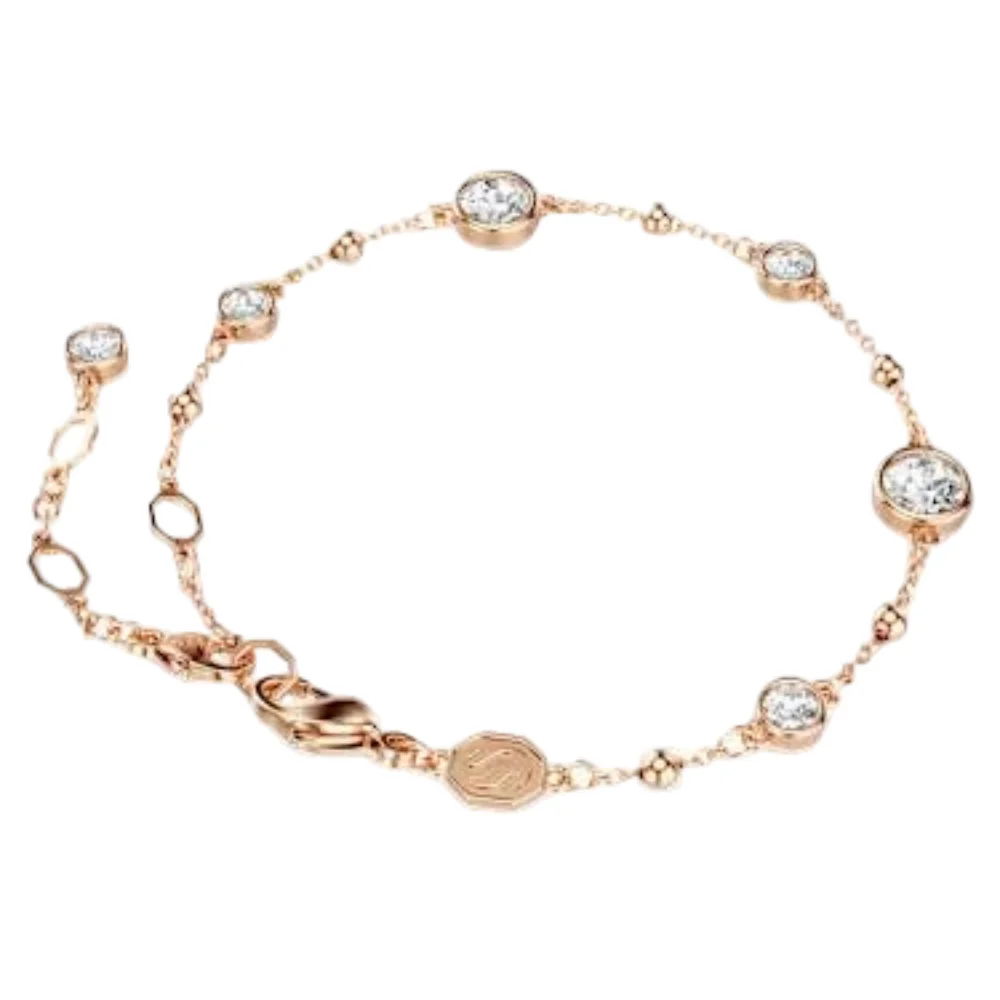 FASHIONISTA Sophisticated Luxury Women's Copper Bangle with Zircon Exquisite Vintage Outline Design Stylish Ornament for Gift Occasions