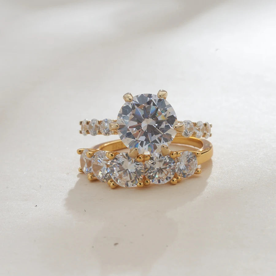 Factory 7.8ct Moissanite Luxury Ring Set with GRA Certificate diamond 925 Sterling Silver Jewelry diamond Ring for Her Wedding
