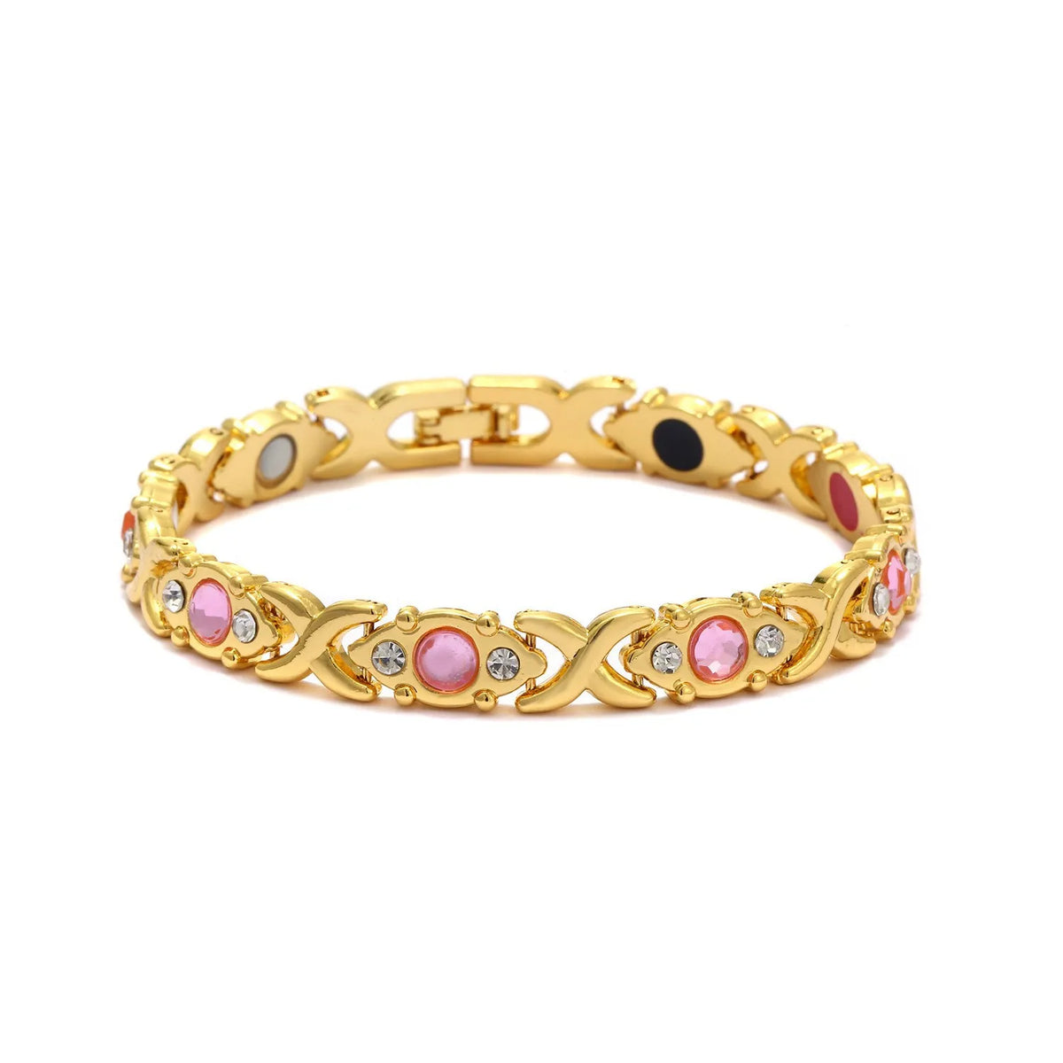 European and American fashion detachable energy magnet bracelet with diamond-encrusted and adjustable ladies bracelet