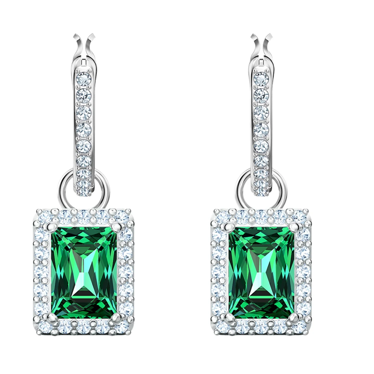 S&S Luxury Vintage Brass Zircon Sparkling Drop Earrings Elegant High-End Jewelry for Women for Parties & Special Occasions