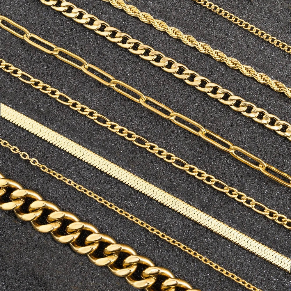 BiG-BOSS Fast Shipping SC Cable Figaro Rope Paperclip Cuban Curb Link Chains Necklace Fine Jewelry 925 Silver Chains for Men Women