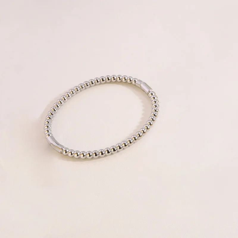 REBEL Stainless Inoxydable Stainless Steel 18K Gold Plated Roman Women Fashion Jewelry Bracelets Bangles