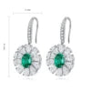 Gemfiori Anster High Quality S925 Lab Grown Emerald Earring Stud Dainty Gemstone Stud Earrings for Women Daily Wear Gift