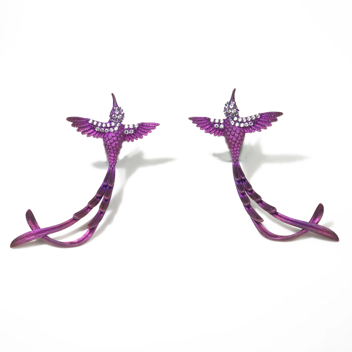 S&S G23 Titanium Zircon Phoenix Stud Earring | Medical-Grade Piercing Jewellery
