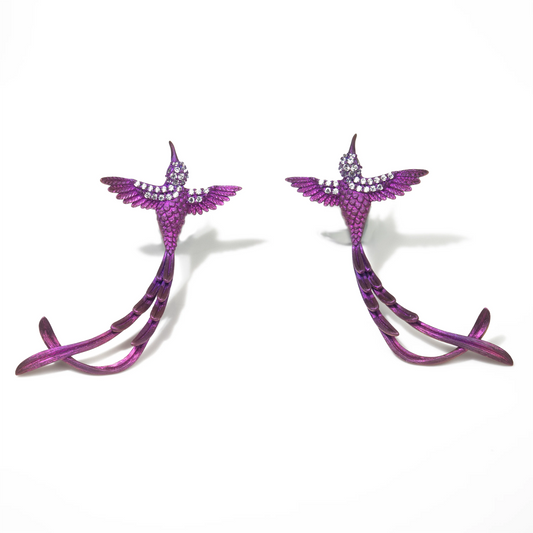 S&S G23 Titanium Zircon Phoenix Stud Earring | Medical-Grade Piercing Jewellery