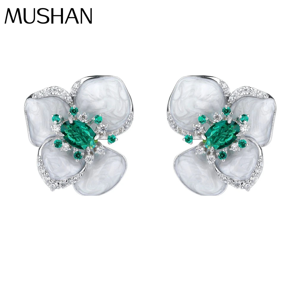 MUSHAN Jewelry Factory 925 Sterling Silver Stud Earrings Electroplated Real Gold Stud Earrings Earrings and Earrings CrossBorder