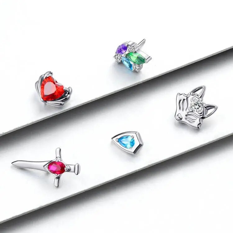 Eternal Metal ASTM F136 Titanium Multi Color CZ Flower Ear Piercing Navel&Labret Jewelry Internally Threaded Ends Tops