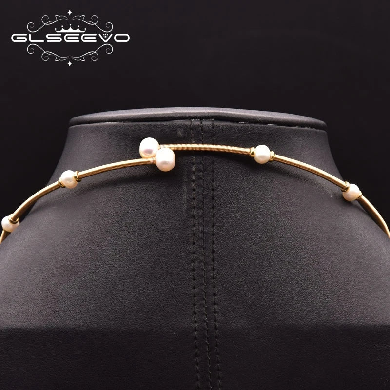 Natural Freshwater Pink Baroque Pearl Necklace for Woman Handmade Tassel Pendant Chain Style Vintage Jewelry Wholesale