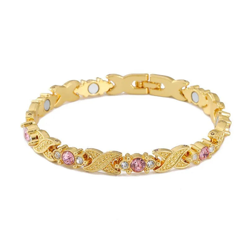 European and American fashion detachable energy magnet bracelet with diamond-encrusted and adjustable ladies bracelet