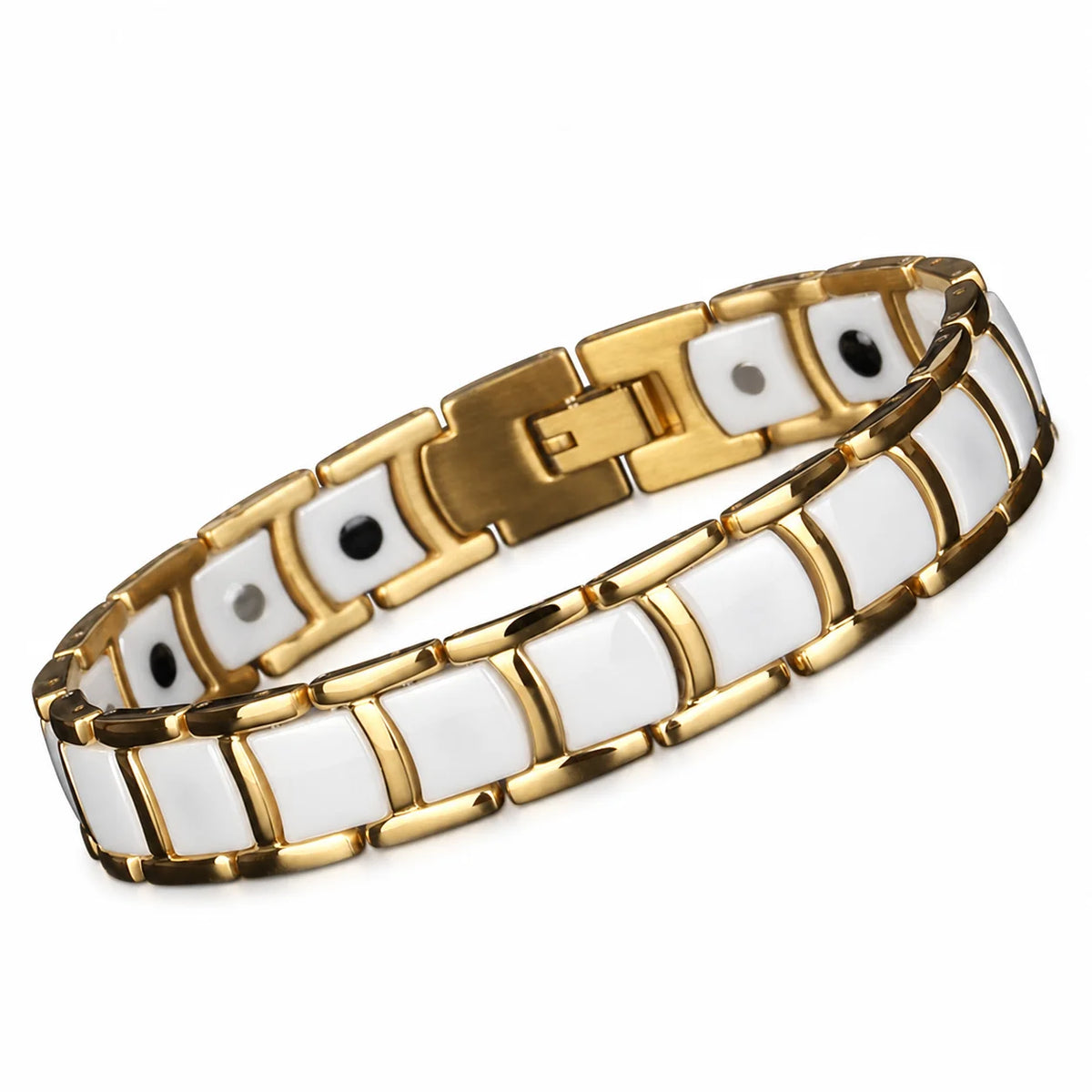 NewLife - Magnetic Bracelet with Black Ceramic Links