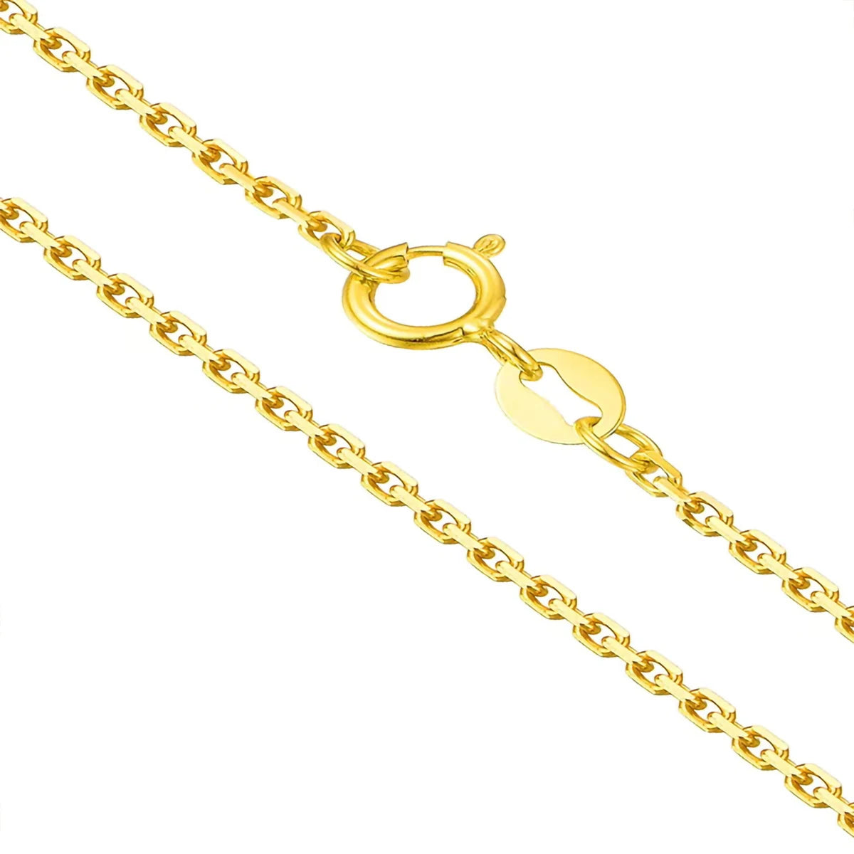 Gioiellieri Factory Price AU750 Men Women Girl Cross Necklace Chain 18K Real Gold Jewelry