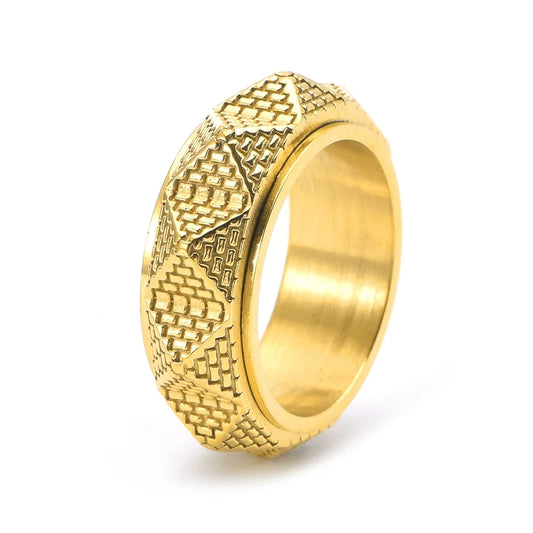 NEWLiFE REBEL Westward Crest Ring in Stainless Steel
