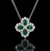 GRA Certificate 925 Silver Pendant Set  VVS1 Lab-Grown Diamond Luxury Pendant Mother's Day Gift Emerald Style Pendant Set
