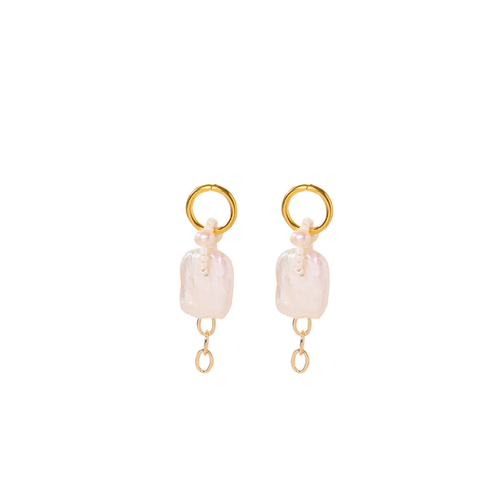 Natural Freshwater Baroque Pearl Earrings Korean Style Women Luxury Jewelry Fashion Ladies and Girls Gift GE1537