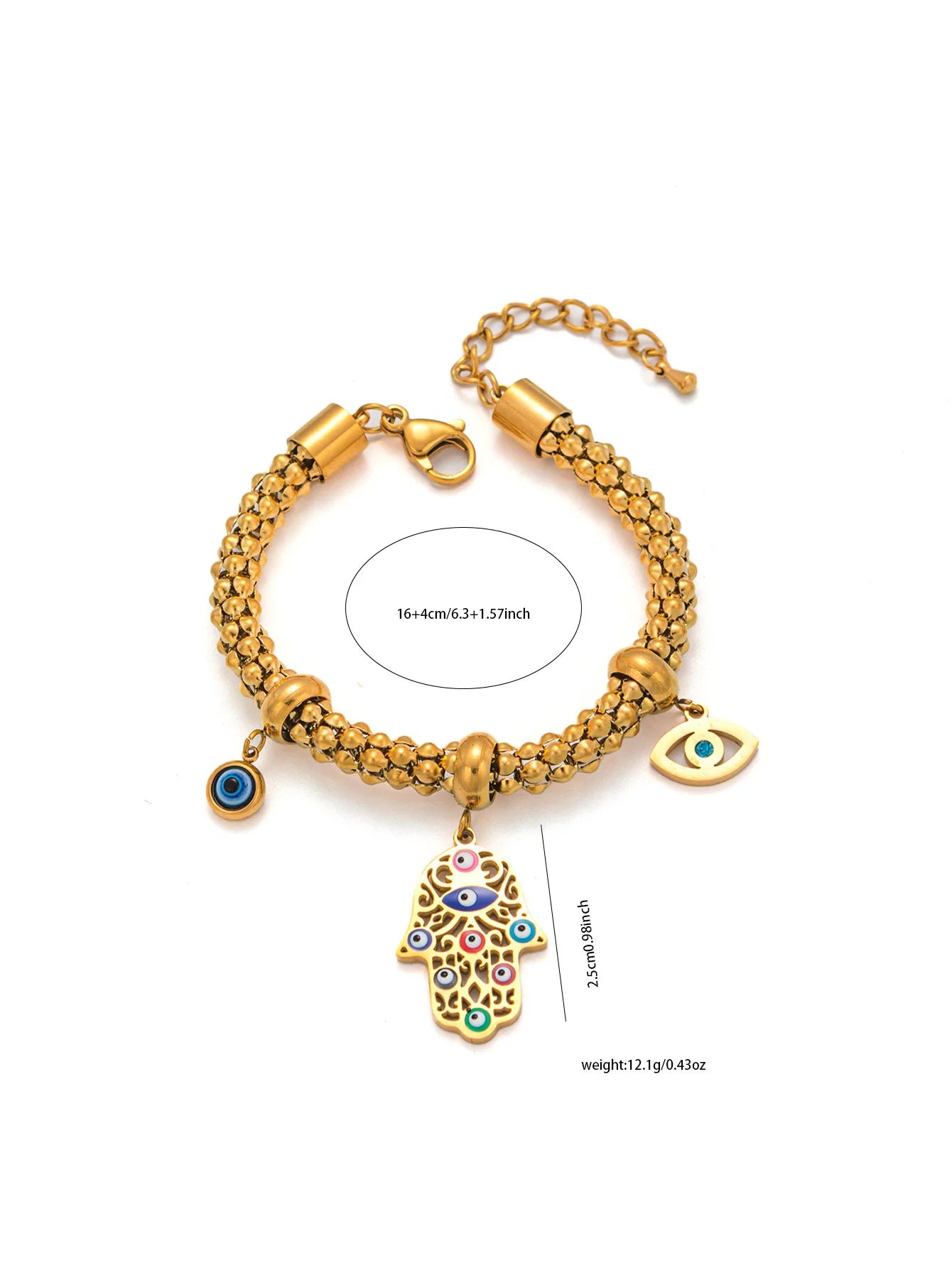 Gold Crystal Necklace, Earrings & Bracelet Jewellery Set | Rhinestone Fashion Set