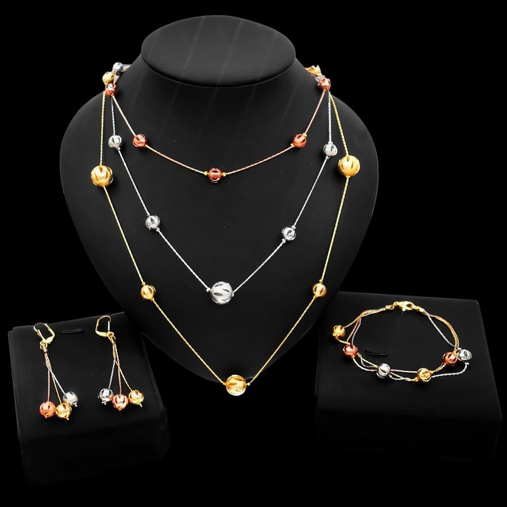 Zhuerrui Latest Design Italian Designer Luxury Jewelry Sets Necklace Bracelet Earrings Ring Woman Wedding Jewelry Set HN21031214