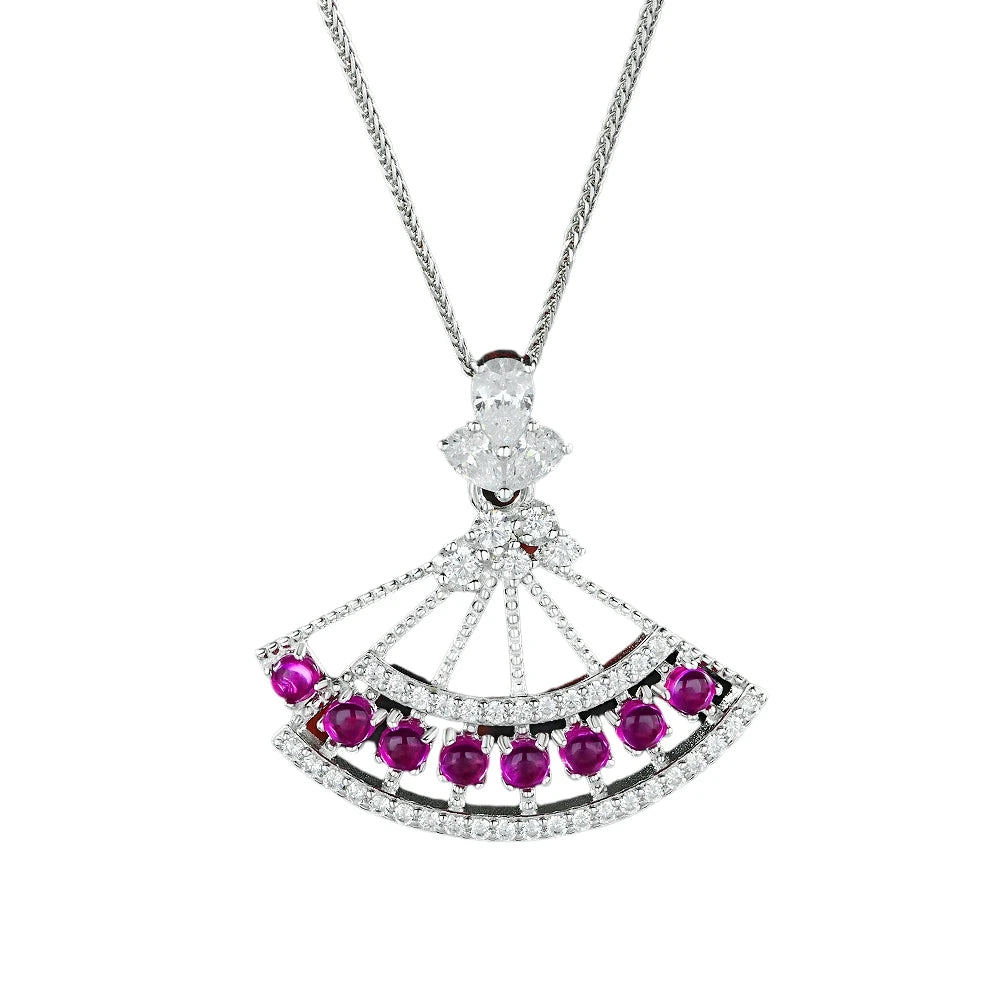MUSHAN Jewelry Factory New 925 Silver Round 3.3mm Fan Pendant Versatile Single Pendant