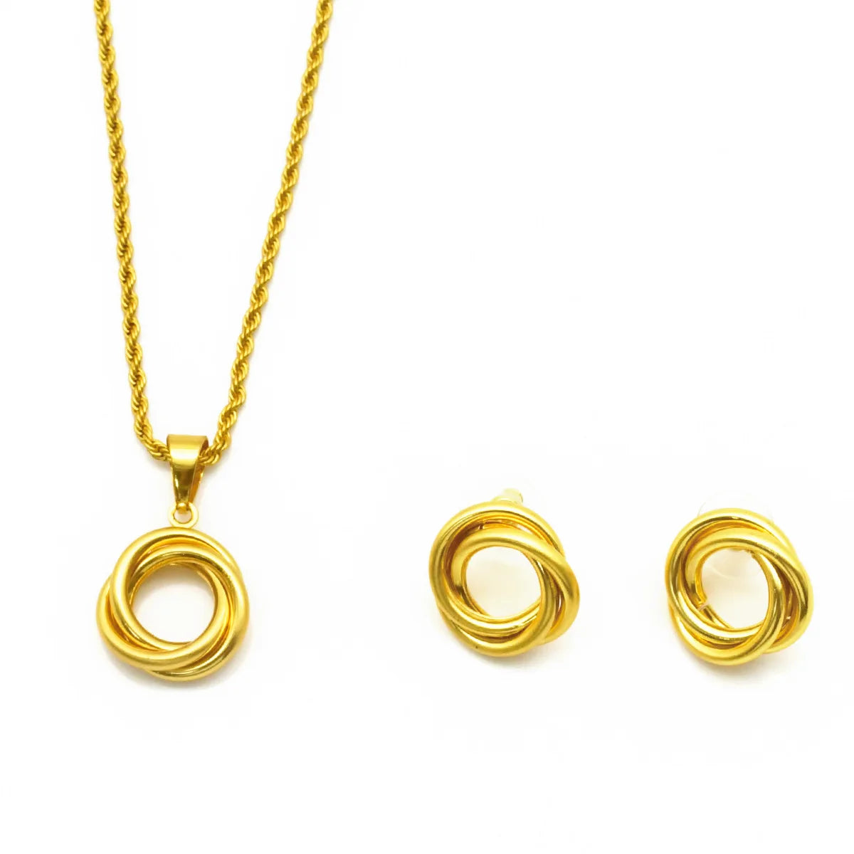 Dubai Bridal 24K Gold Plated Pendant Necklace & Earrings Set | Luxury Brass Jewellery | 15 Styles