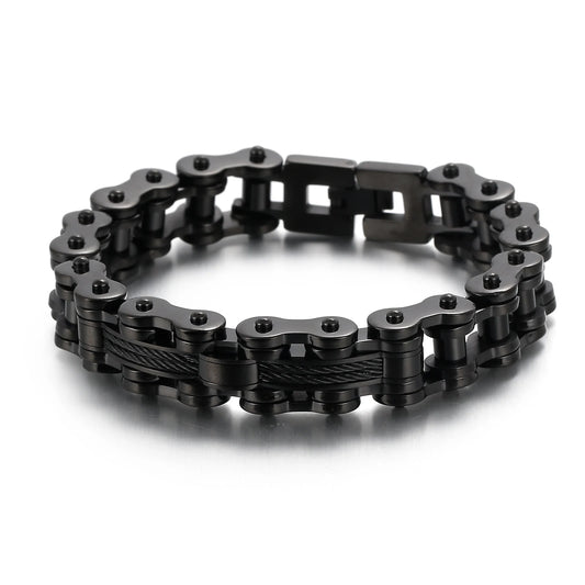 KALEN Stainless Steel Biker Chain Bracelet Luxury Men