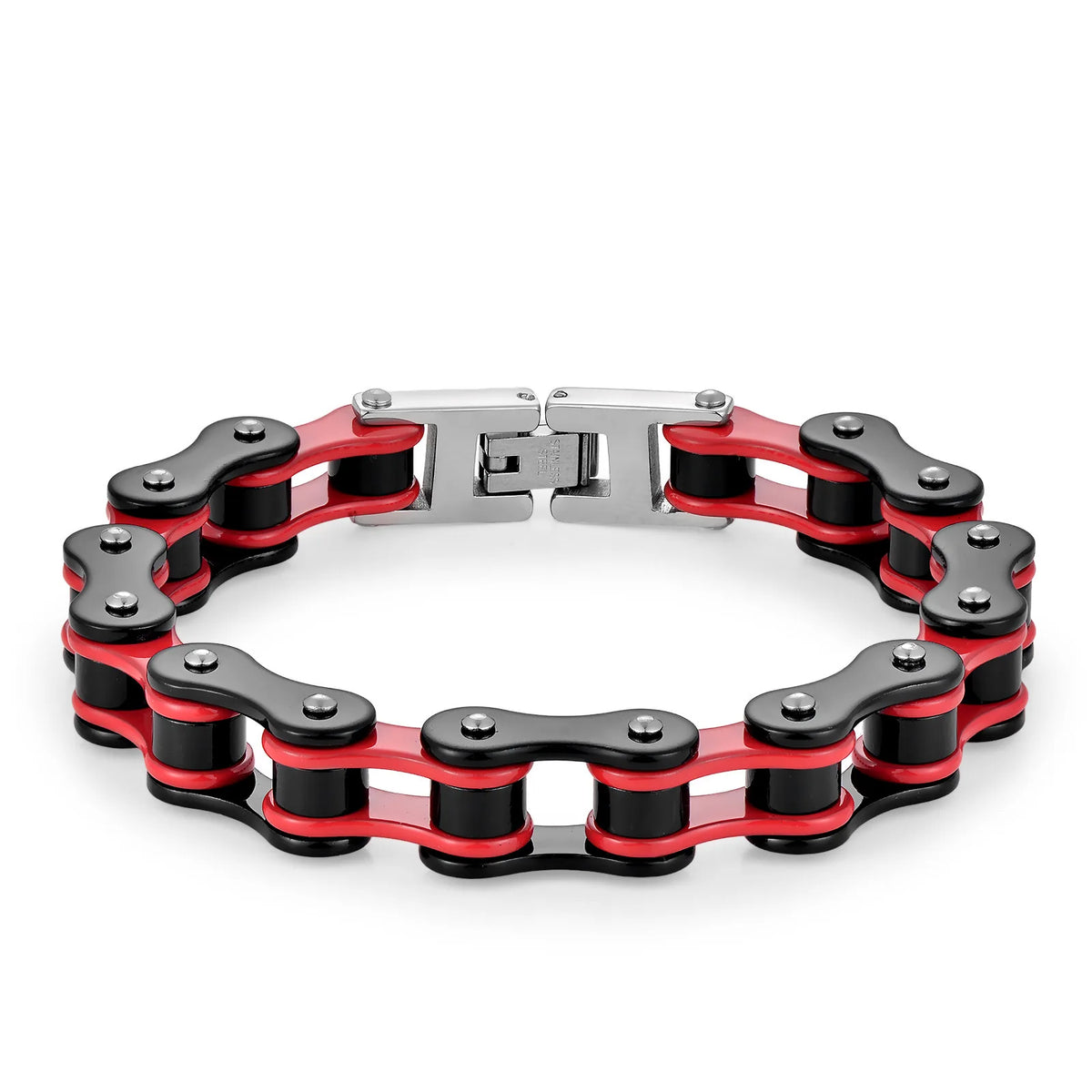 REBEL Stainless Steel Waterproof Anti Non Tarnish Personalized Hip Hop Fine Fashion Jewelry Punk Men's Biker Chain Bracelet