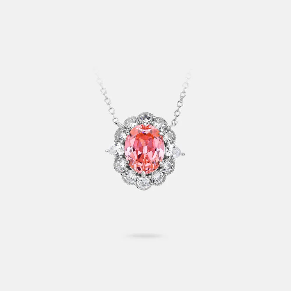 MUSHAN S925 Platinum Plated Luxury Engagement Wedding Anniversary Party Pendant Necklace High Carbon Diamond-Versatile High-End