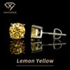 Spot Wholesale Bulk Trendy Fine Jewelry 925 Silver Color Vvs Diamond Moissanite Mossanite Screw Back Stud Earrings for Men Women