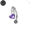 S&S Titanium Zircon Internally Threaded Eyebrow Stud | Multi-Shape & Colour