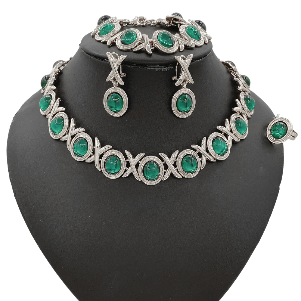 Zhuerrui Nigerian 18k Gold Plated Jewelry Set Brazil Gold Designer Wedding Jewellery Set X0306
