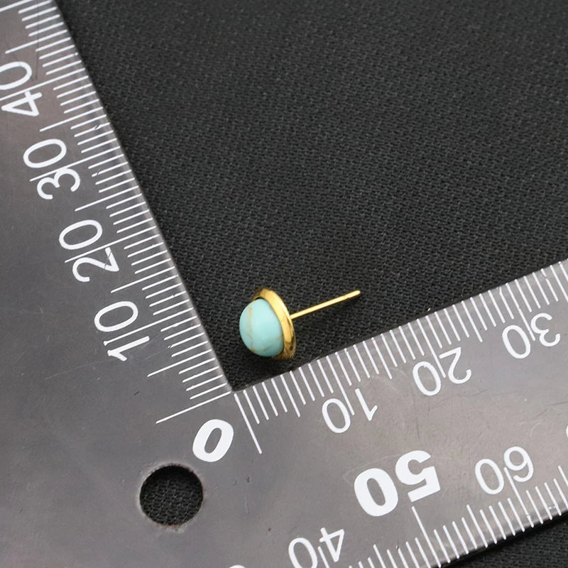 Wholesale Minimalist Turquoise Paw Natural Stone Crystal  Modern Women's Designer Earrings Fashion Luxury Earrings Jewelry