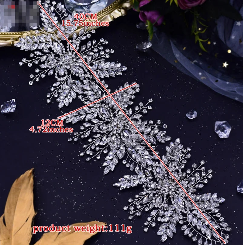 Stylish Bridal Crown Princess Tiara Hair Accessories Headband for Bridal Headwear Wedding Tiara