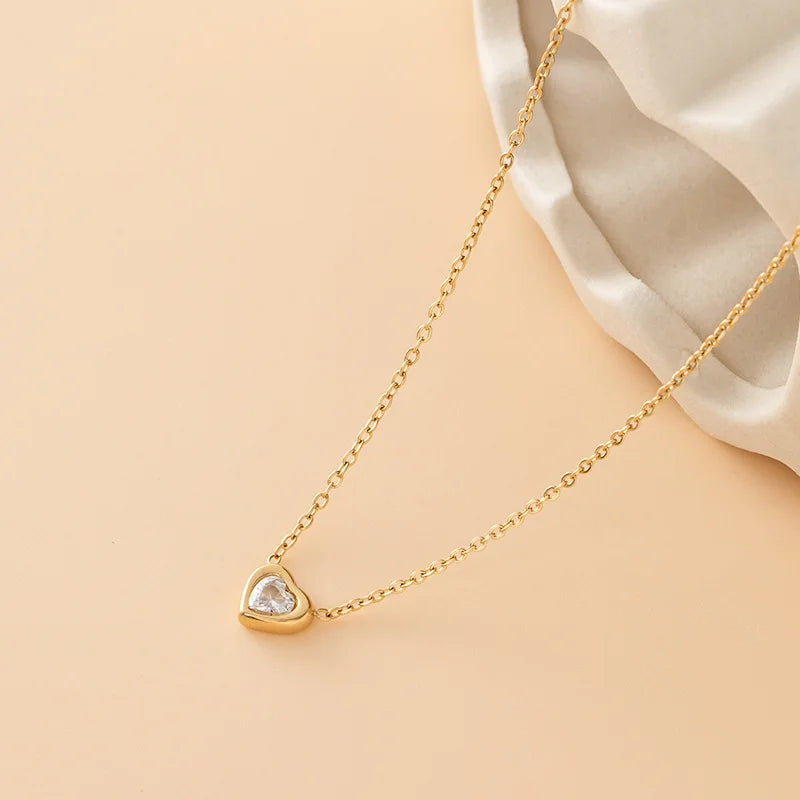 Zircon Chain Link Bracelet | Bezel-Set Stainless Steel Luxury Fashion Bracelet