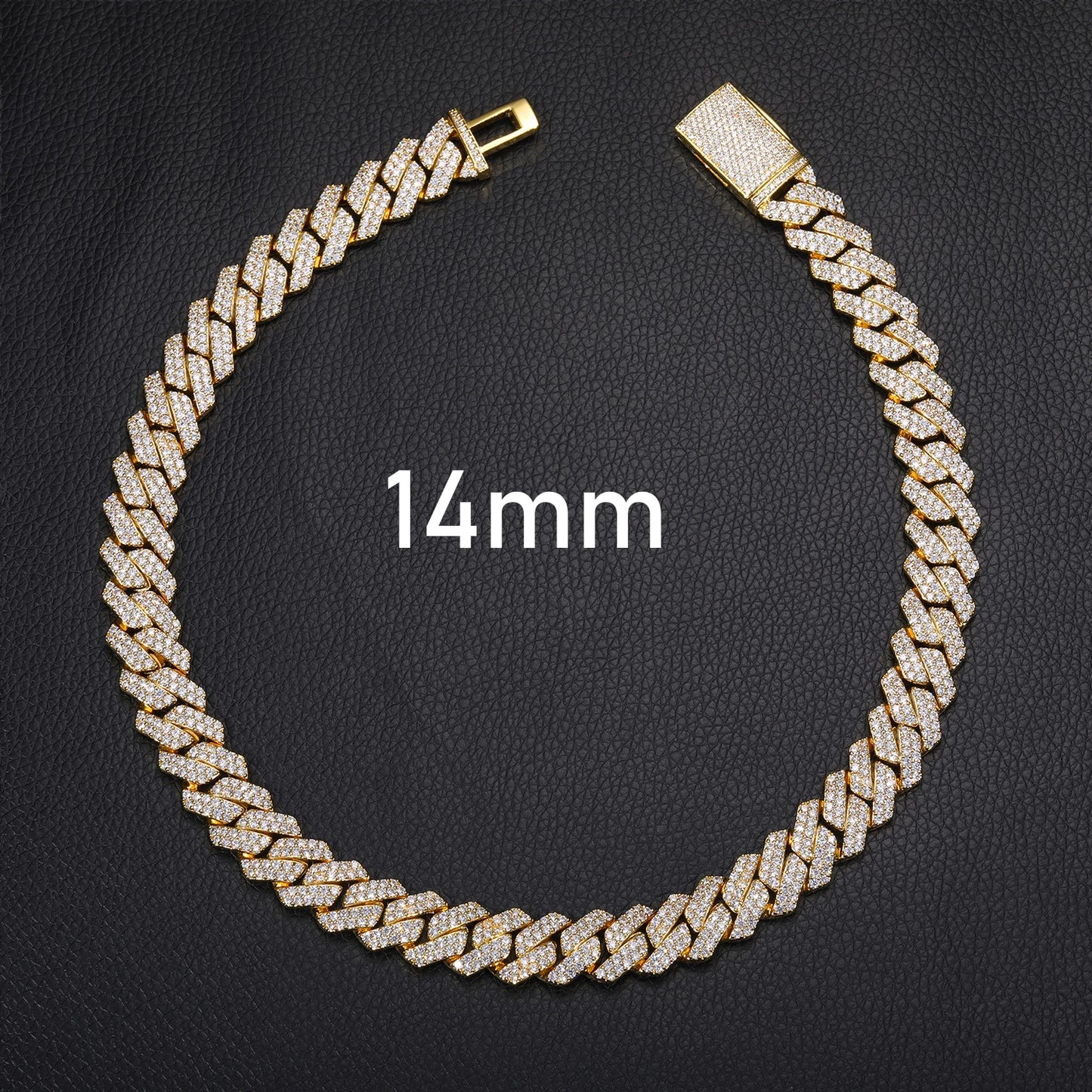 High Quality Cubana Hip Hop Jewelry 6-20mm 925 Sterling Silver VVS Moissanite Diamond Iced Out Cuban Link Chain Necklace for Men