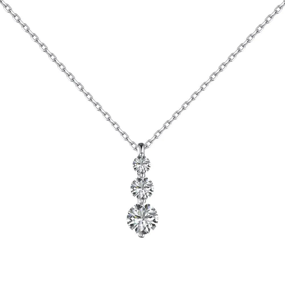 S&S 925 Silver Minimalist Jewellery Set | Necklace, Earrings & Ring