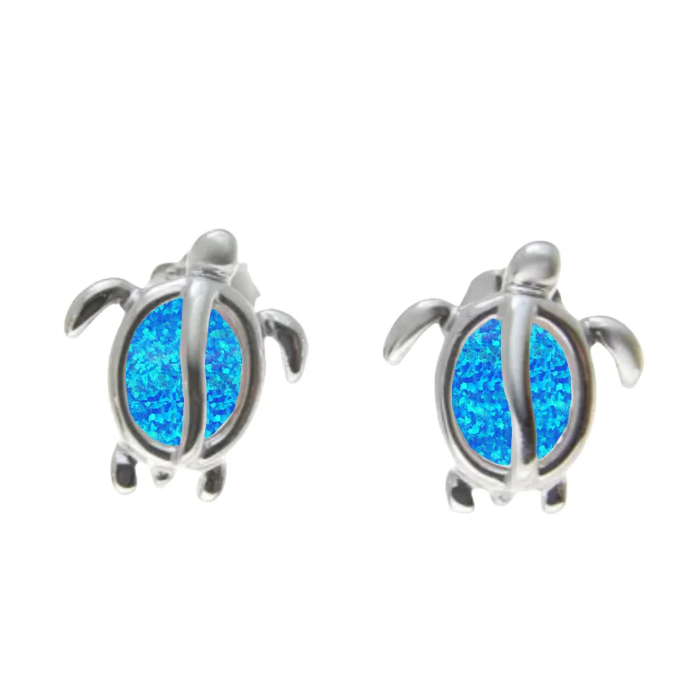 Aobao Water drop-shaped alloy sea turtle earrings