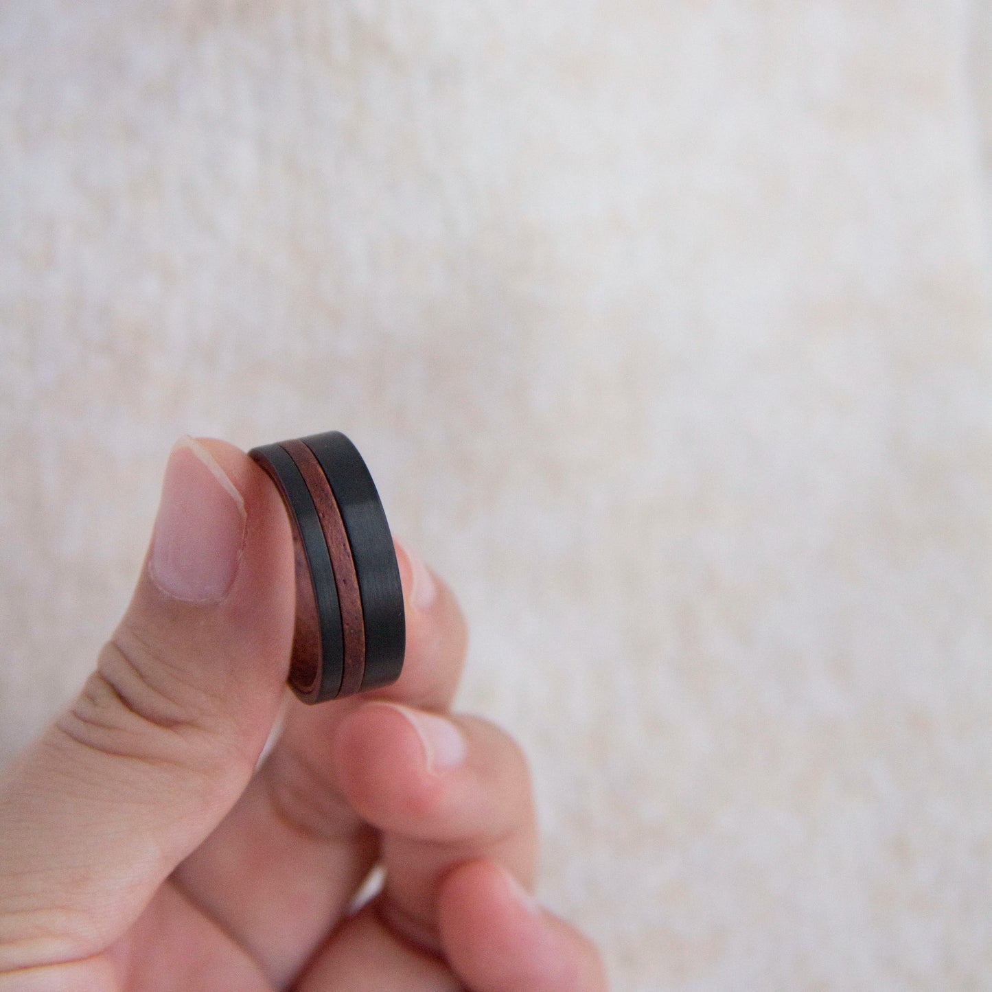 Engagement Ring Tungsten Steel Wood Ring for Men in Stock Wedding Band Barrel Wood Rings Dropshipping Etsy
