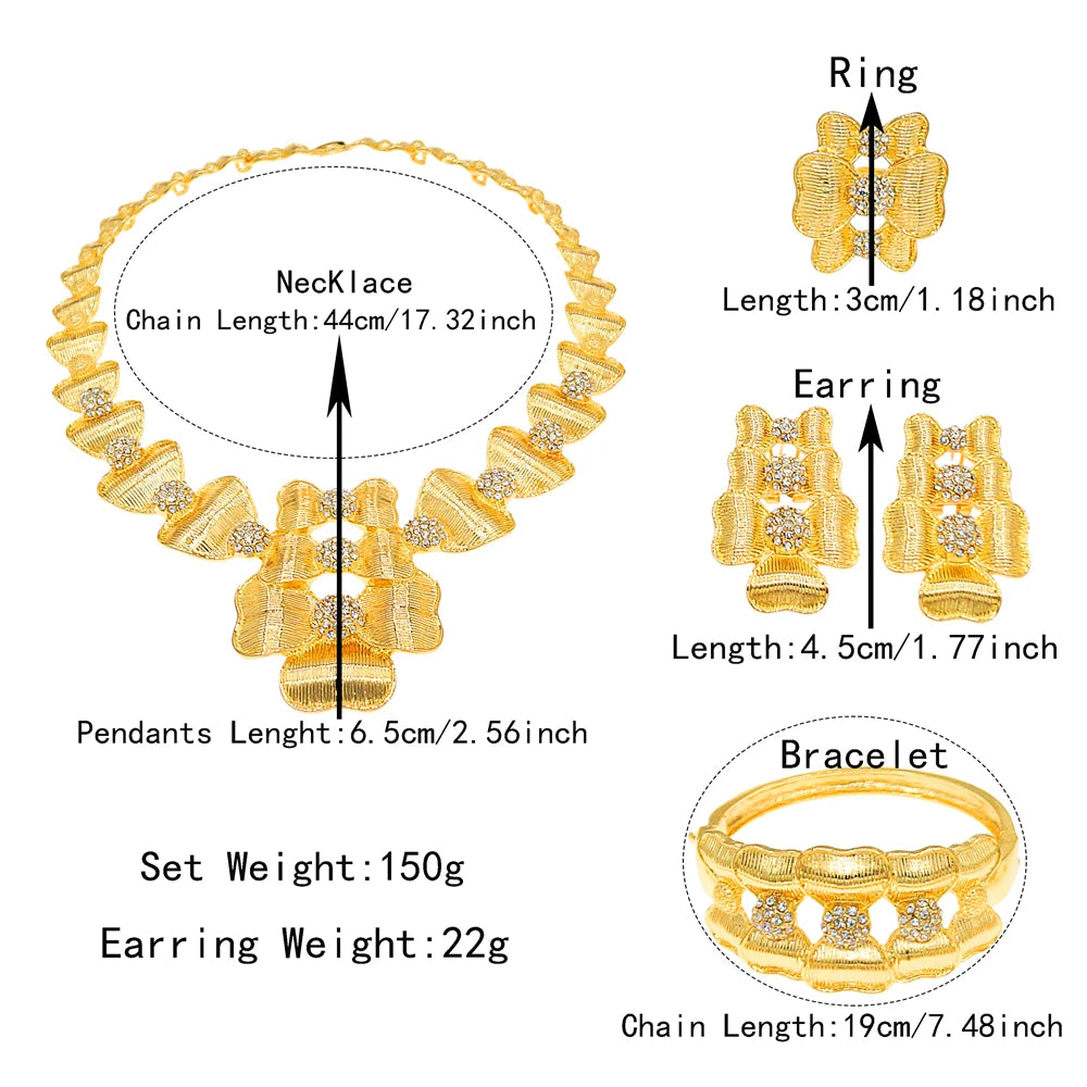 Zhuerrui Italiano Gold Designs Women Jewellery Set Party Fine Costume Jewelry Set Luxury Big Necklace Jewellery Sets I008520