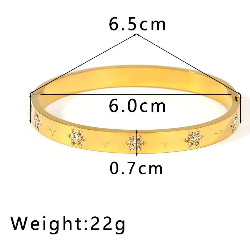 Versatile Hand Round Zircon Fine Snake Chain Bracelets New Green Leaf Charm Gold Stainless Steel Indian Style Bangles ALN2511307