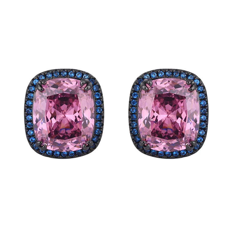 Gemfiori New Jewelry Brass Gold-plated Retro Dried Rose square Minimalist Style Set Holiday and Anniversary Gifts