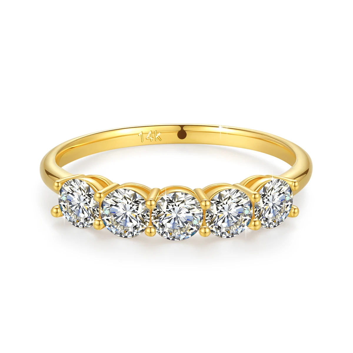 Gioiellieri High Quality Fashion Women Luxury Fine Jewelry 3MM*5 Moissanite Rings 14k Gold Engagement Wedding Ring Gift