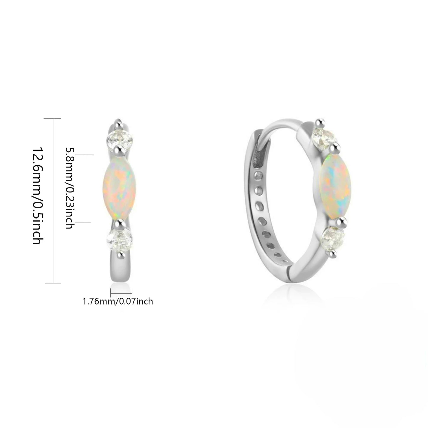 Bohemian Brass Opal Statement Stud Earrings | Gold/Silver Plated Vintage-Inspired Gemstone Gift for Women