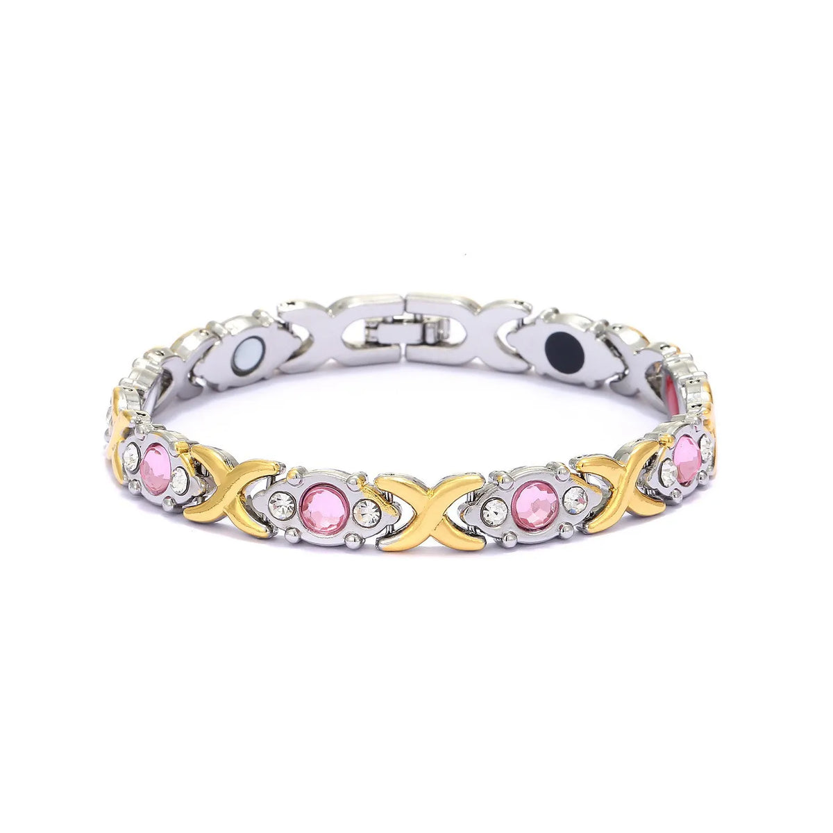 European and American fashion detachable energy magnet bracelet with diamond-encrusted and adjustable ladies bracelet