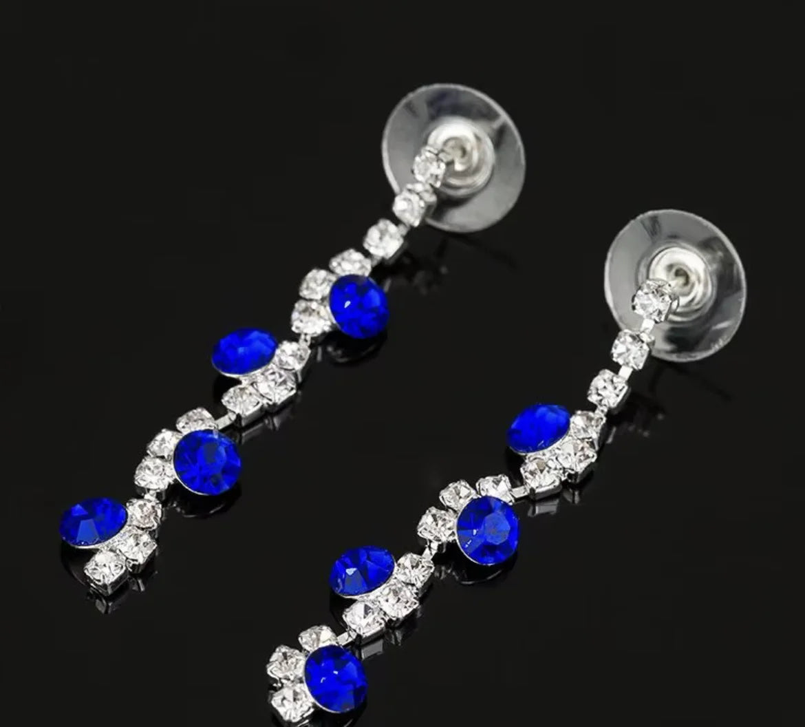 Fashion the Latest Bridal Jewelry Set Rhinestone Necklace Earrings Set Famous Designer Jewelry Set