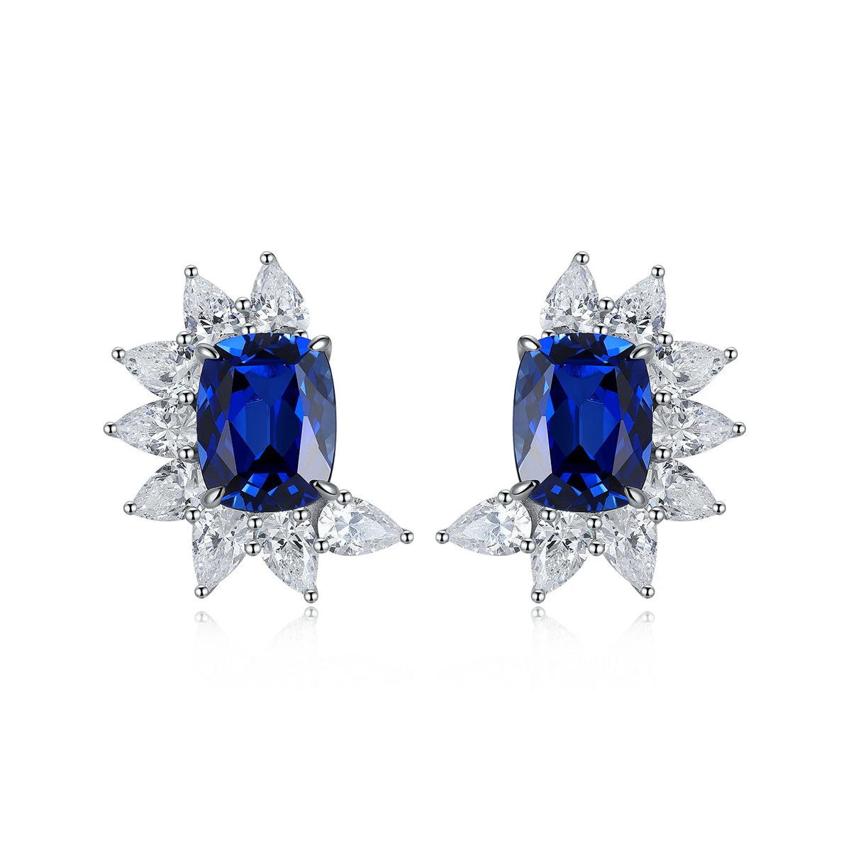 Gemfiori Factory Direct Sale 925 Sterling Silver High Quality Sapphire Gemstone Ring