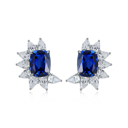 Gemfiori Factory Direct Sale 925 Sterling Silver High Quality Sapphire Gemstone Ring