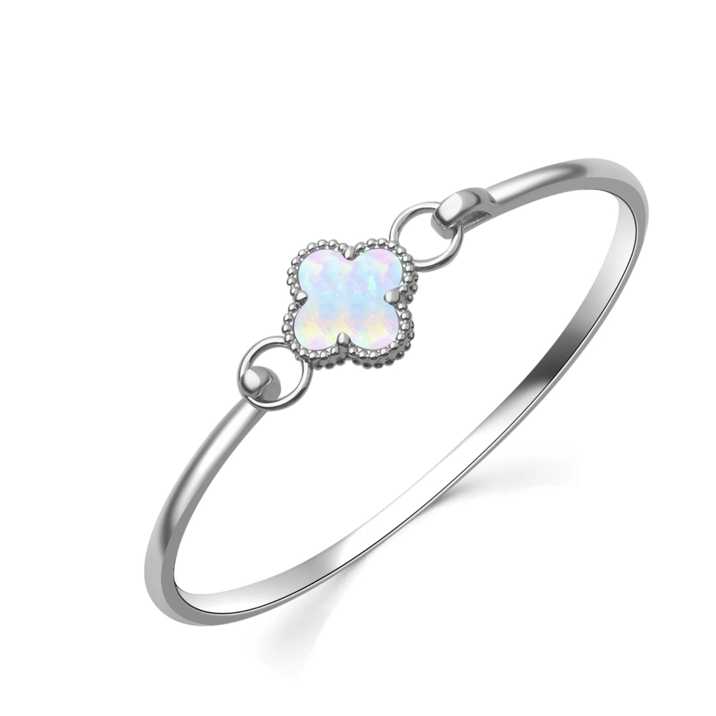 Opal Hawaii Auboo Leaf Bracelet Plated Women's Trendy Cuff Bracelet Handmade Inlaid Opal for Anniversary Wholesale